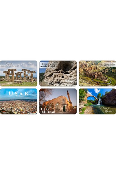 Photo Garage Buzdolabı Magneti - Uşak - Ahşap Magnet Ege Bölgesi