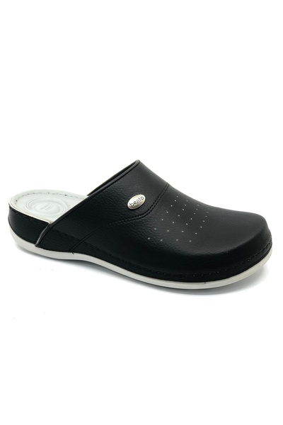 KOCAMANLAR Bento D.R Recommended Orthopedic Sabo Slippers Non-Slip Sole Hospital Slippers Black