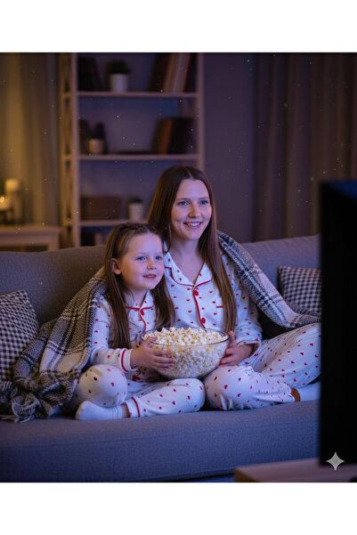 dolaş kids Anne Kız Pijama Takımı Pamuklu