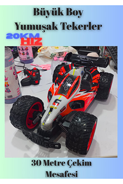 Boratila Toys 2.4 Ghz 7.4V Büyük Boy Uzaktan Kumandalı Hızlı Şarjlı Full Fonksiyon 30 Metre Çekim Yarış Arabası