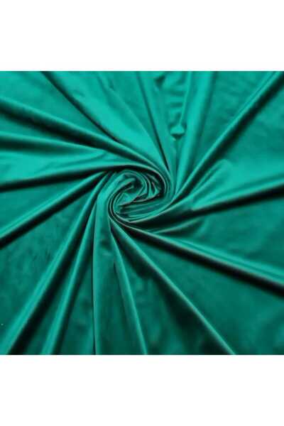 Mastel Set 2 draperii catifea lux culoare verde confectionate cu rejansa plus bride de prindere
