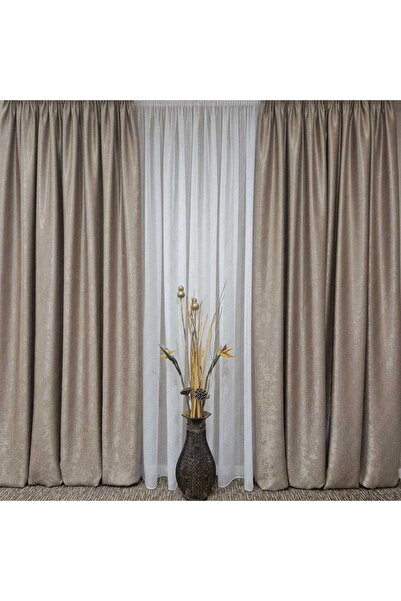 Mastel Set 2 draperii black-out culoare bej nisip