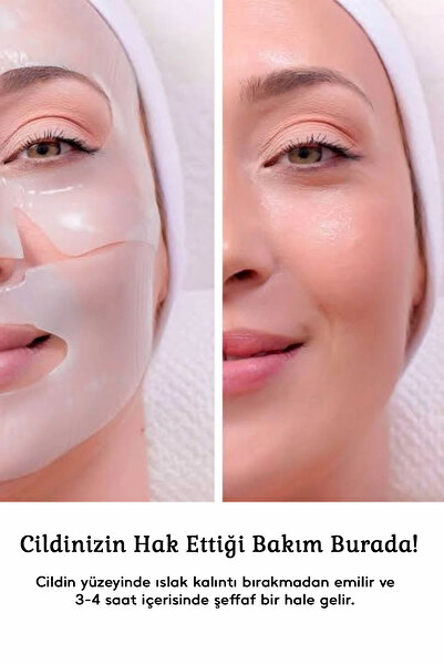 HAANY Kolajen Cilt Maskesi – Anında Parlaklık Ve Nemlendirme 1 adet