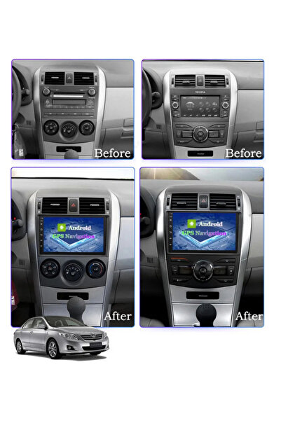MNT Toyota Corolla 2010-2013 screen (RAM 2 - ROM 32) supports CarPlay & Android Auto / 1080p resolution