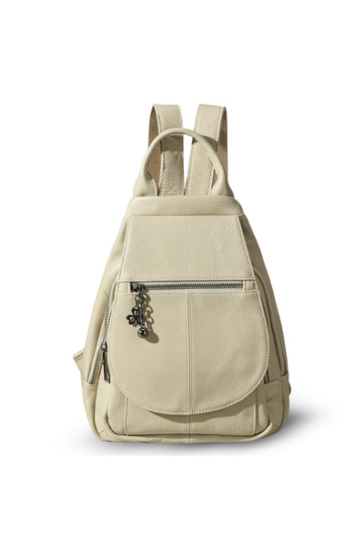 Busy Ldy & Gtm Rucsac de damă din piele naturală, Clara, bej