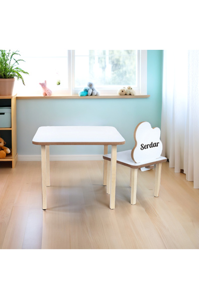 wudie Isme Özel Çocuk Masa Ve 1 Sandalye Takımı Aktivite Masası Çocuk Mobilya...