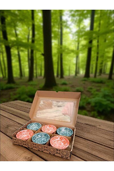 Home Ceramic 6-Piece Mixed Color Snack Bowl/Sauce Bowl/Jam Bowl