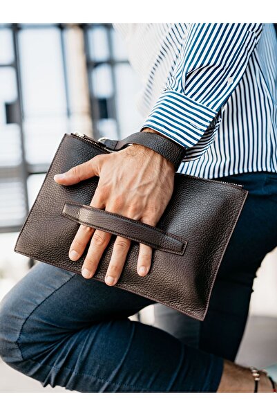 GT Collection Men's Leather handbag - Handmade item with unique design - Men's Fashion Clutch Bag