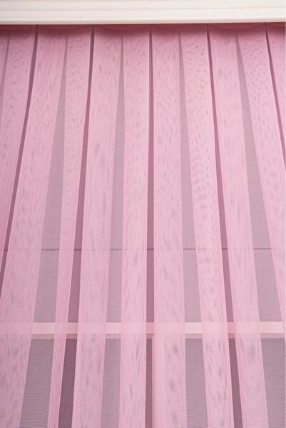 Buem Grek Pembe Tül 1 \ 3 Sık Pileli Kırışmaz Ütü İstemez Grek Pembe Tül Pano, Fon, Tül, Perde,