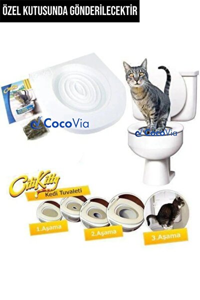 Genel Markalar Citi Kitty Kedi Tuvalet Eğitim Seti Klozet Alıştırma Aparatı P...
