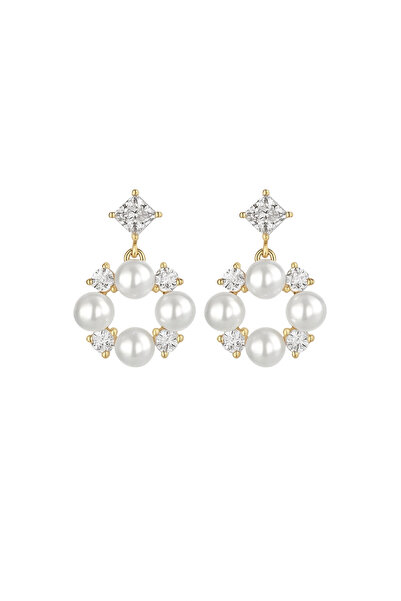 Owentis أقراط لوسيا أنيقة من الفولاذ اللؤلؤي - لا تشوه