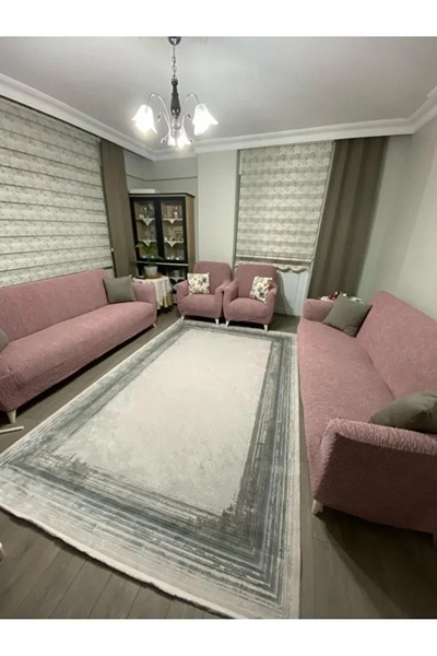 Bright Home Canapea și canapea Jacquard flexibile - Set bar cu model 3+3+1+1