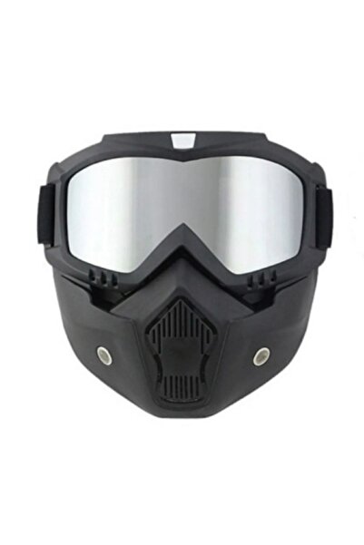 baksanal Cross Motosiklet Bisiklet Gözlüğü Açık Kask Maskesi Süngerli Bant La...