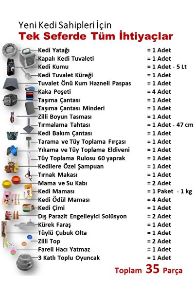 KRT Chitto 35 Parça Kedi Başlangıç Seti