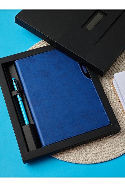 Copyder Kişiye özel baskılı kutulu baskılı kalemi çizgili 112 yaprak deri sert kapaklı defter