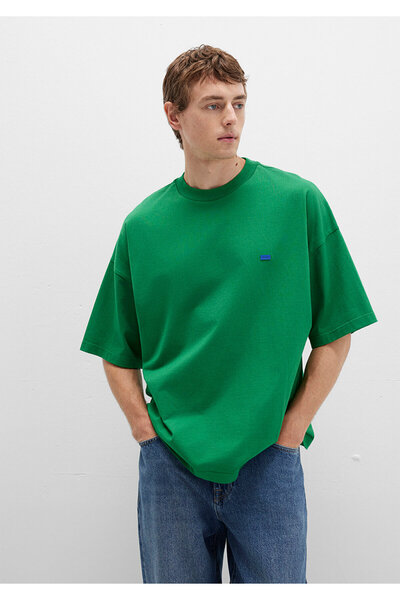 Mavi Crew Neck Basic Green T-Shirt Oversize / Wide Cut 0611931-85916