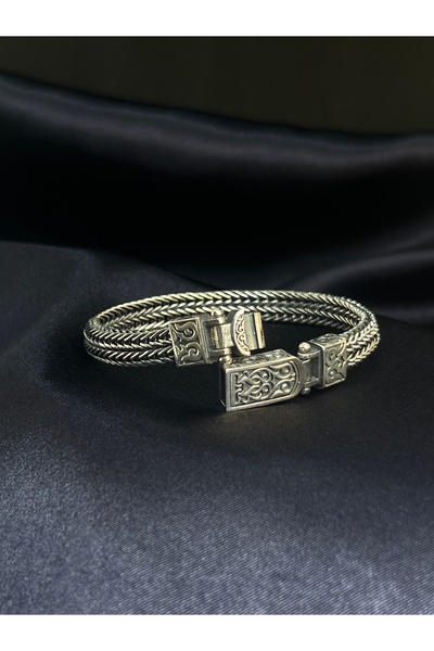 ELWEUS JEWELLERY GOLD Uzak Şehir Dizi Cihan Albora Gümüş Erkek Bileklik 925 Ayar Hediye