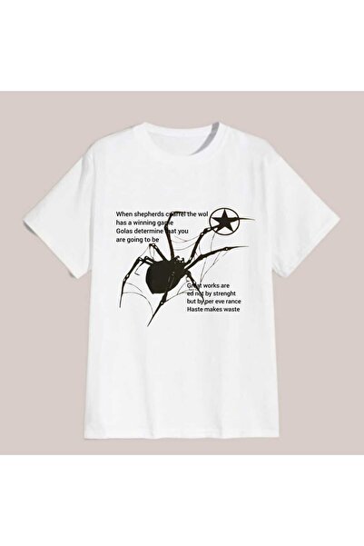 Elvino Spider Štampano Oversize kroj Unisex letnja majica