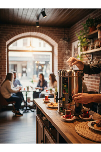 Armağan Armağan 12 Lt Electric Tea Vending Machine – 120 Cup Capacity, Double Faucet, 2000W Power / Samovar