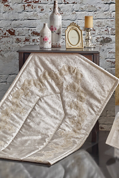 NAKIŞHAN Sapphire Prayer Rug Set-Cream 4 Pieces