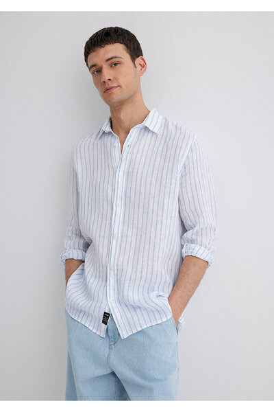 Mavi Striped Linen Shirt Regular Fit / Regular Cut 0211633-90794