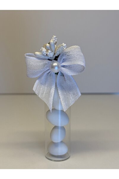 MydesignsK G Nikah & Söz & Nişan Hediyelik Cam Tüp Şişede Badem Şekeri 20 Adet