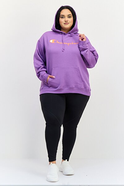 Champion Women Plus Size Long Sleeves Outdoor Hoodie, Lavender