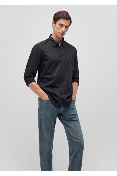 Mavi Black Striped Slim Fit Shirt - 0211136 -900