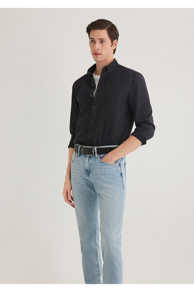 Mavi Black Denim Slim Fit Shirt - 0211128 -900