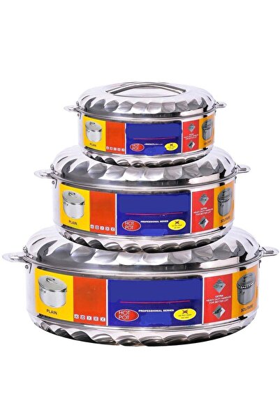 Maximum مجموعة حافظات تخزين الطعام - 3 قطع، من الفولاذ المقاوم للصدأ 2500/350...