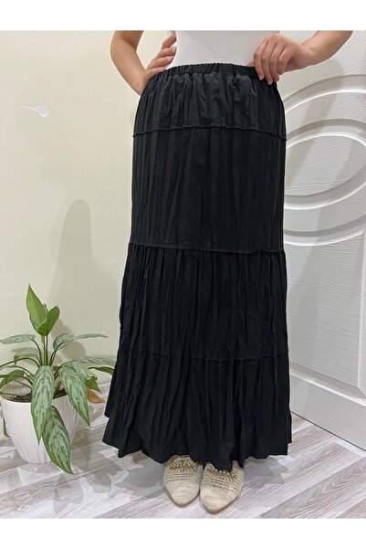 ÇELEBİ STYLE Nursery Hijab Skirt Long Skirt with Inner Lining Pleated Skirt
