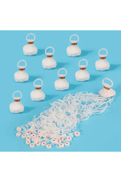 sizenelazım Kolay Temizlenebilir Beyaz El Atma Konfeti – 10’lu Paket | Parti,...