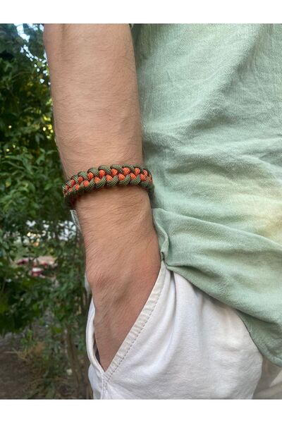 My Strape سوار باراكورد موديل القرش باللون البرتقالي الكاكي