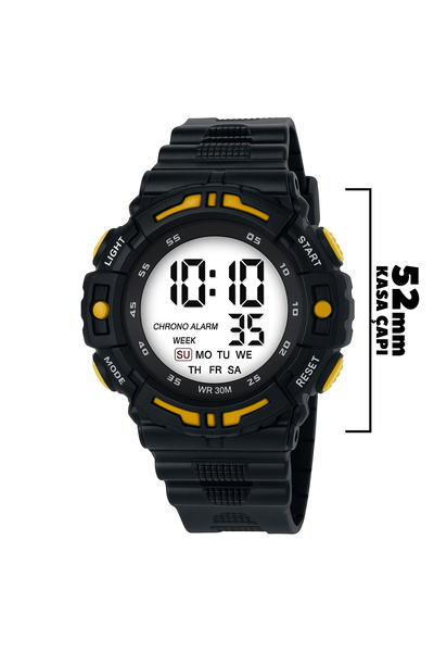 Saatse Waterproof Digital Sport Men's Teenager/Children Wrist Watch Stopwatch Alarm 3Atm Chr1145
