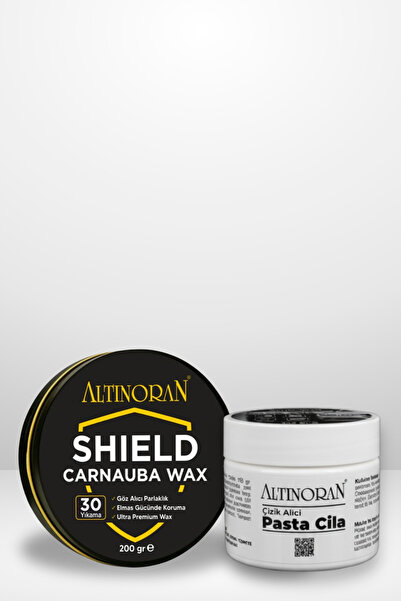 Altınoran Oto Araç Pasta Cila Carnauba Wax Set - Shield Carnauba Wax 200 gr &...
