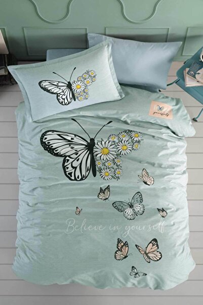 Clasy Daisy Love v1 Mint - Young Ranforce Single Duvet Cover Set
