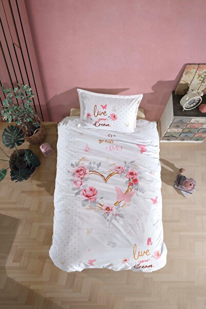 Clasy Ranforce 100% Cotton Single Duvet Cover Set Dream