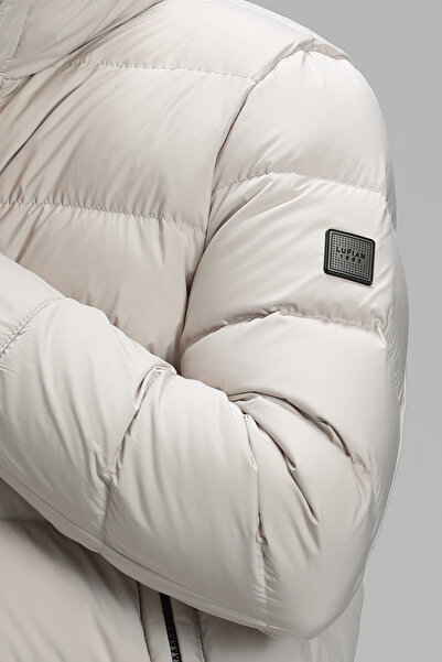 Lufian Men's Coat - Rıld Goose Down, Stone Detailed