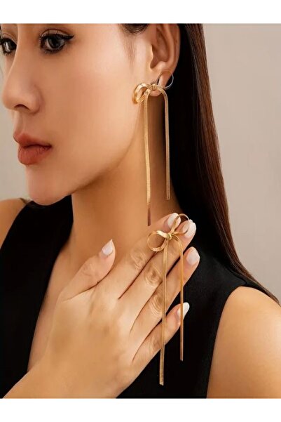 Alyas Aksesuar 316L Paslanmaz Çelik Kurdele Küpe