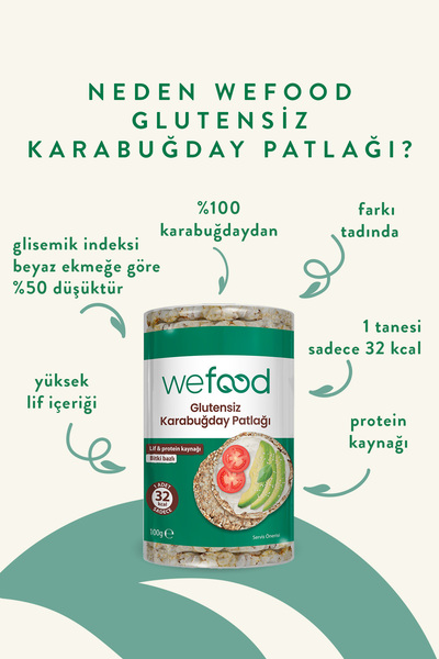 Wefood Karabuğday Patlağı 100 Gr 5'li