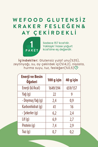 Wefood Fesleğenli Kraker 40 Gr 5'li