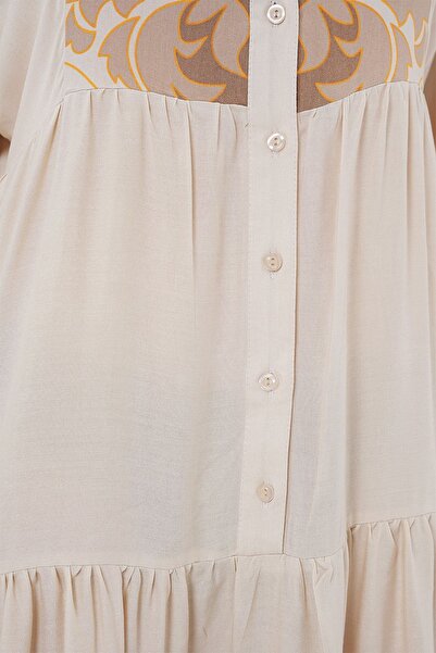 Hiccup Φόρεμα μάξι με μοτίβο με λαιμόκοψη σε σχήμα V με κουμπιά BDART