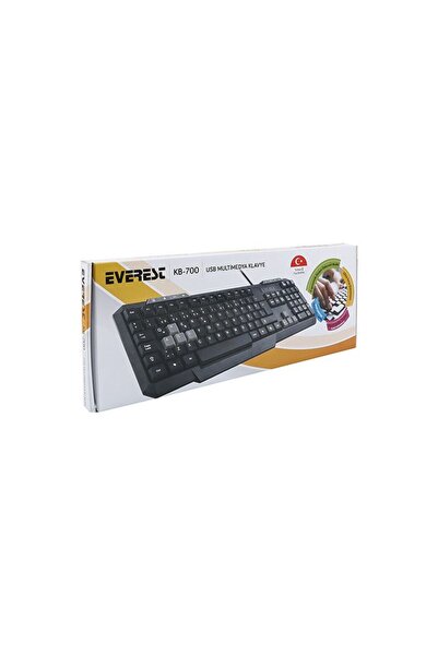 Everest KB-700 Q USB Multi Media siyah klavye