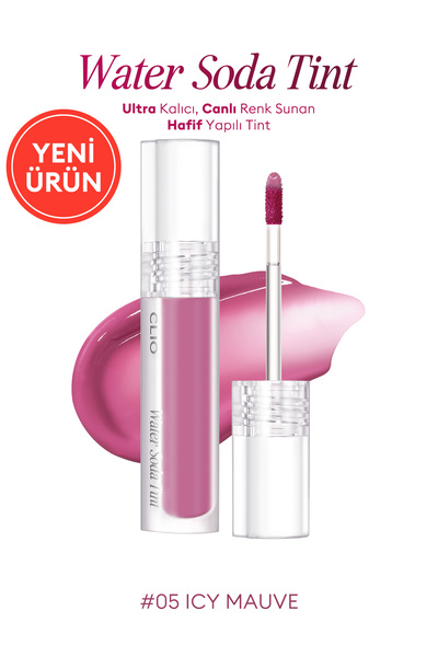 CLIO Ultra Kalıcı, Canlı Renk Sunan Hafif Yapılı Tint Water Soda Tint (05 Icy Mauve)