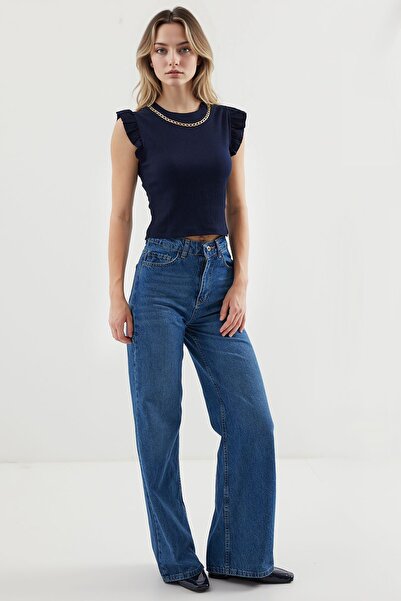 Hiccup Μπλούζα με κεντημένη υφή BDART με στρογγυλή λαιμόκοψη