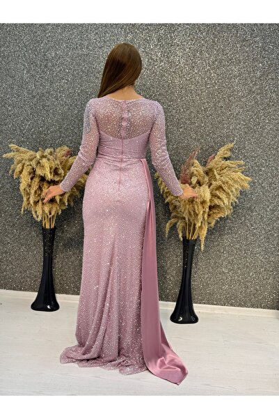 E&A Eren Abiye UZUN KOL TAS DETAYLI BALIK ABIYE