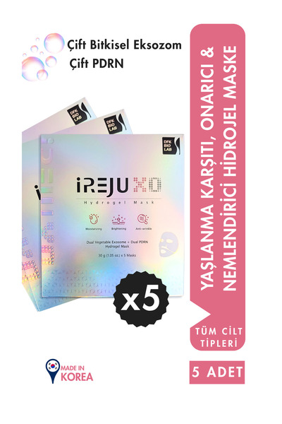 ireju XO Eksozomlu Şeffaf Hidrojel Maske 5 Adet