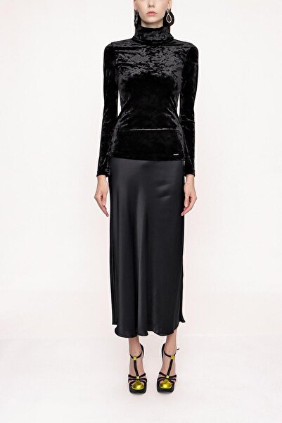 SOCIETA Siyah Balıkçı yaka bluz 19842