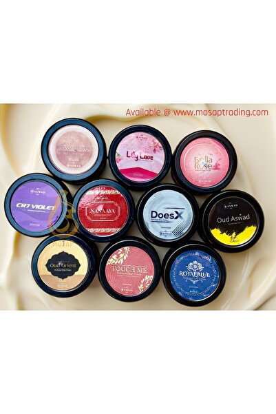 Aswad كريم معطر للجسم للجنسين، 8 غرام - مزيج (عبوة من 10 قطع)