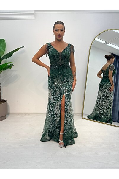 E&A Eren Abiye KALIN ASKILI BONCUK ISLEMELI BALIK ABIYE